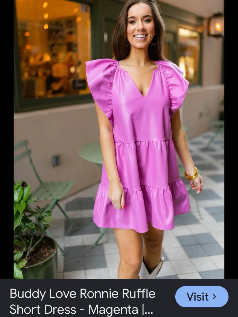 Buddy Love Ronnie Ruffle Short Dress ~ size Large - Picture 4 of 4